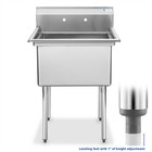 Open Box - Commercial Stainless Steel Kitchen Utility Sink - 30  Wide