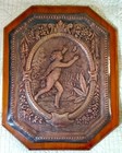 Antique Framed Extra Large Pair Of Copper Relief Plaques - Summer And Spring