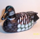 Old Duck Bird Hand Carved Painted Wood Art Sculpture Statue Figurine Vintage Vg