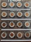 Lot Of  37 1950 s Encased Wheat Cent Advertising Tokens Good Luck All Different