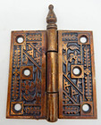Set Of 3 Ornate Cast Iron Eastlake Steeple Style 3-1 2  Door Hinges - No Pins