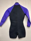 Henderson Aquatics Deep Dive Scuba Wetsuit Womens Purple Black Full Zip Shorty