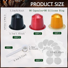 Espresso Capsules Refillable Coffee Pods For Nespresso Original Line disposable