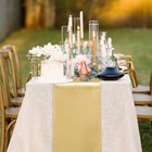 10 Pcs 12x108 Inch Light Gold Satin Table Runner Silk Wedding Banquet Party