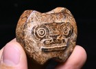 4cm Chinese Liangzhu Culture Old Jade Carved Beast Face Pattern Amulet Pendant