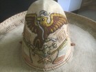 Antique Vintage  Sombrero Tardan Mexico Rare Early Embroidered Eagle Flag Hat