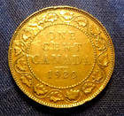1920-canadian Large Copper Cent-red brown  Bold Strike--free Shipping 