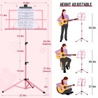 Portable Sheet Music Stand  Adjustable Folding Book Holder With Carrying Bag