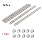 Fully Threaded Rod - 5pcs M10 X 200mm 304 Stainless Steel Threads Bar Studs R   