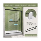 Getpro Shower Door Double Sliding 57-60 In  W X 72 In  H Semi-frameless Bypas   