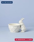 Lenox 897157 Wicker Creek Bunny Candy Dish  Easter Serveware