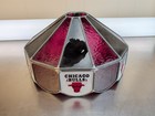 Rare Vintage    Chicago Bulls Tiffany Style Lamp Shade Stained Glass Swag Decor