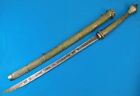 Vintage Antique Old Indonesian Large   Heavy Dha Engraved Sword W  Scabbard