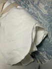 Pottery Barn Kids Scalloped European Linen Crib Skirt white
