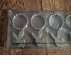 Playboy  12 Shower Curtain Rings Silver Bunny Colour  Stainless  New   Rare   