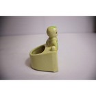 Vintage Ceramic Baby Planter Nursery Decor Hand Painted Fence Baby Room Decor