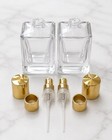 2 Pack 100ml 3 7 Oz  Refillable Glass Perfume Spray Bottles Empty Atomizer