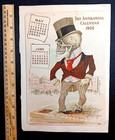 Antique 126  Yr Old Antikamnia 1900 Thug Dude Calendar Pg  Skeleton Card Sr m at