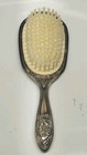 Antique Silver Plated Vanity Set Hand Mirror  Comb  And Hair Brush