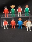 Vintage 70s Playmobil Figure Lot Of 10 People Geobra And 4 Horses