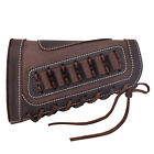 Leather Rifle Buttstock Gun Shell Cartridge Holder  357  308  22lr 12ga Coffee