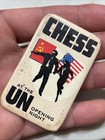 Judy Kuhn  chess  Tim Rice Abba United Nations 1988 Opening Party Pinback