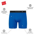 Hanes Mens Boxer Briefs 6-pack Tagless Underwear Stretch Comfort Flex Assorted M