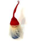 2 Vtg Scandinavian Wood Ornaments  Gnome Tomte Sweden Denmark Flag Girl Peg Doll