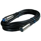 5 Pack 25 Ft 3 Pin Xlr Male To Female Microphone Audio Cord Mic Shielded Cable