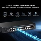 10 Port Gigabit Ethernet Switch  8 Ports 100 1000mbps  2 Gigabit Uplink  10x1g