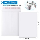 20 Pack Large Envelopes 9  12 In  One Size  White  9 X 12 Inches  20 Pack 