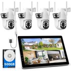 10ch Security Camera System Wireless Surveillance Nvr Pan Tilt Zoom Camera Set