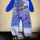 Vtg Hot Wheels Pajama Kid s 12 Blue Long Sleeve Boy s All Over Print 90 s
