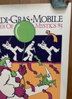 1982 Original Vintage Mobile Al Mardi Gras Travel Poster 628 1000