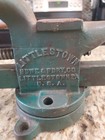 Vintage Littlestown No  25 Bench Vise W 3-1 2  Jaws Swivel Base Littco Usa 17lbs