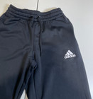 Adidas Mens Team Issue Open Hem Sweatpants Black White Logo Sz S