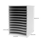 Literature Organizer File Sorter Paper Storage Holder 11 Compartment White