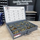 Inch   Metric Steel Rivet Nuts Zinc Yellow Assortment - 1061 Pcs