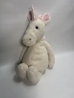 Jellycat London Bashful Unicorn Stuffed Animal Toy Plush White W  Pink 12  Med