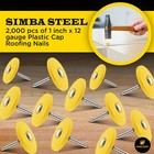  12 X 1 In  Plastic Round Cap Roofing Nail  2 000-pack  Simbasteel