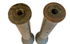 Vintage 2pc Wooden Spools Bobbins Textile Primitive Candle Holders 12    Beehive