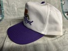 Vintage Crown Royale Snapback Hat Cap  Purple And White