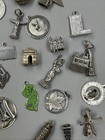 Lot Of Vintage 925 Sterling Silver Charms Travel Vacation Jewelry Making 265g