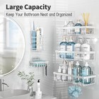 5 Pack Shower Caddy White Rustproof Stainless Steel Organizer No Drill
