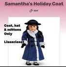 Lot Samantha American Girl Doll Winter Coat   Hat Mittens Hanger Cards