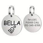 Custom Engraved Pet Id Tag- Double-sided Dog cat Name Tag  Personalized