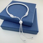Authentic Silver 925 Pandora Moments Adjustable Ball Sliding Bolo Charm Bracelet