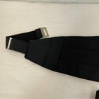 Lord West Black Adjustable Cummerbund Fit All Polyester Black Bow Tie Adjustable