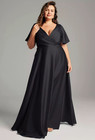 Plus Size Stain Mother Of The Bride Dresses V Neck A Line Wedding Evening Gowns