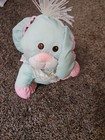 Fisher Price Puffalumps Bunny Rabbit Mint Green Pink 8022 Lace 10  1986